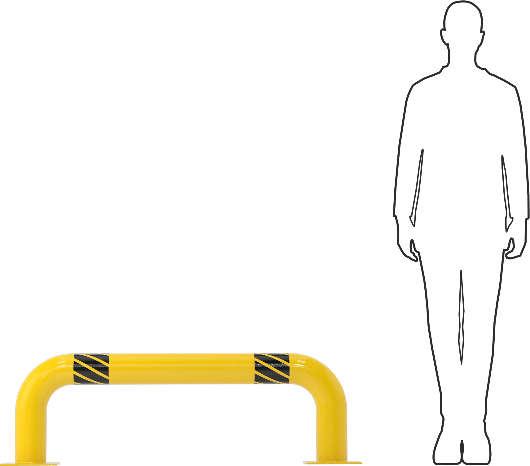 Düz Korkuluk, 16" Yükseklik, 4'0" Uzunluk