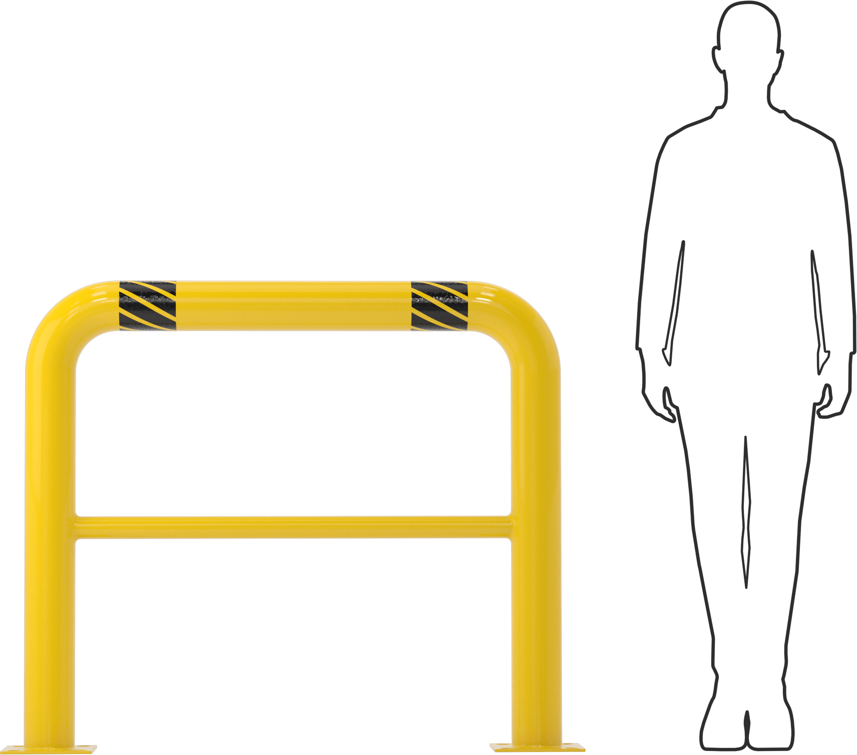 Düz Korkuluk, 42" Yükseklik, 4'0" Uzunluk