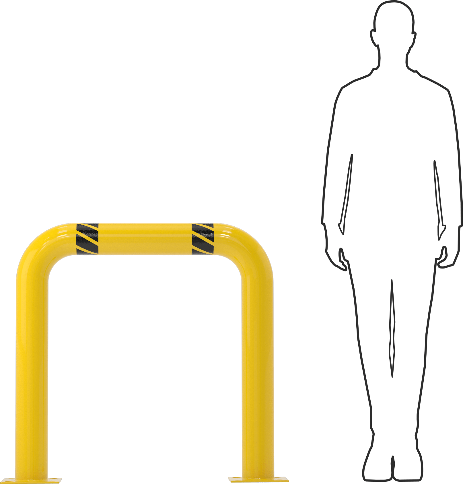 Düz Korkuluk, 36" Yükseklik, 3'0" Uzunluk