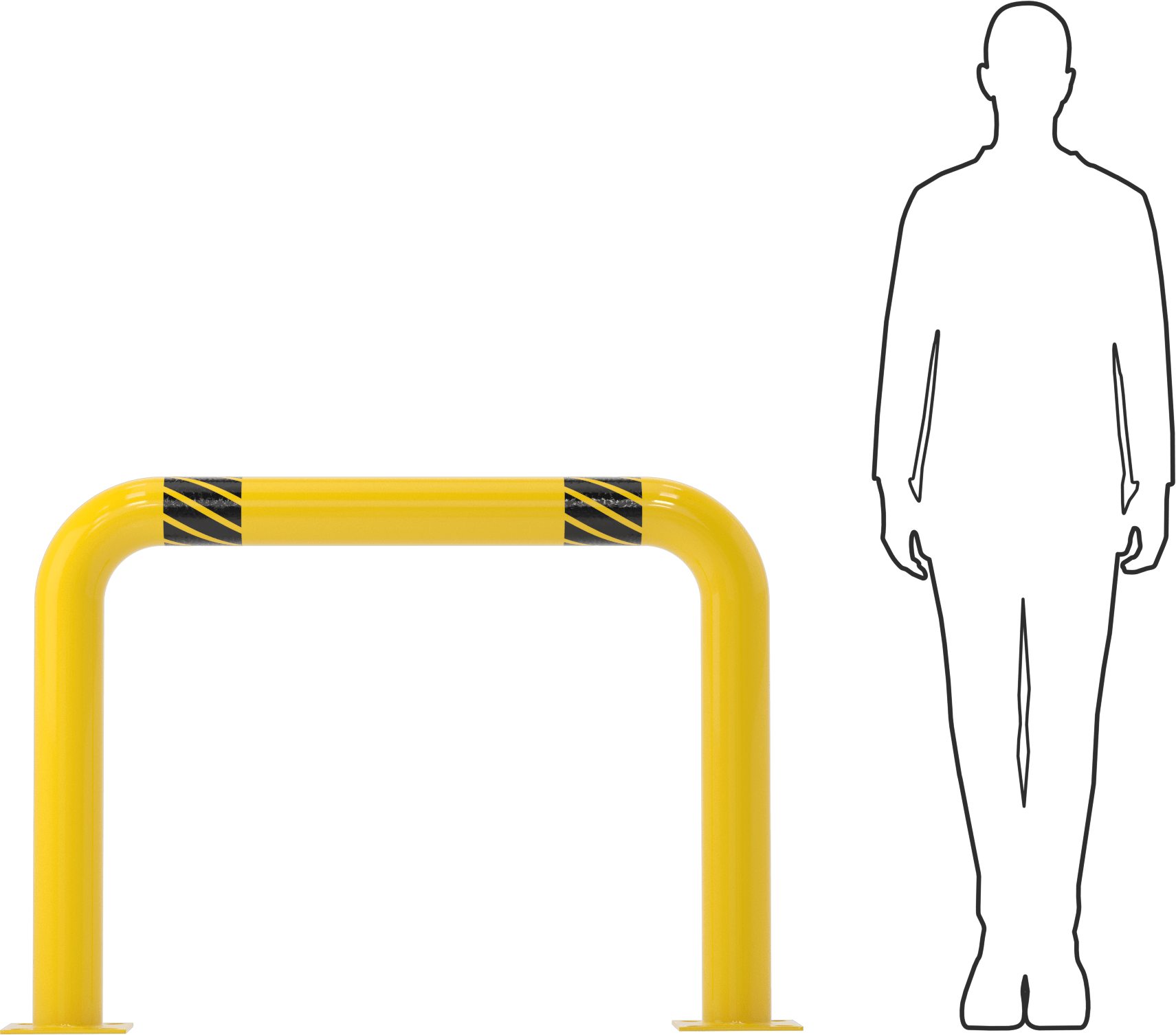 Düz Korkuluk, 36" Yükseklik, 4'0" Uzunluk