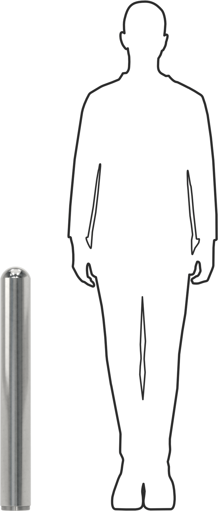 Bollard, Kapalı Üst, 32" Yükseklik