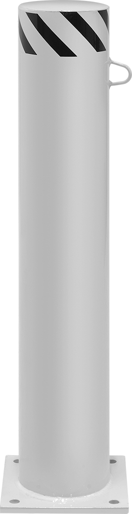 Bollard, Bantlı ve Delikli Kapalı Üst, 36" Yükseklik