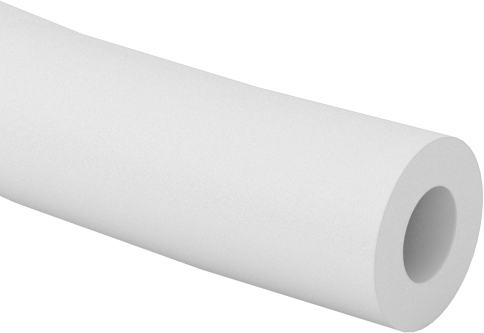 Statik Kontrol Sert Poliüretan Kauçuk Boru, Hava ve Su için, 1/16" ID, 1/8" OD, Opak Beyaz