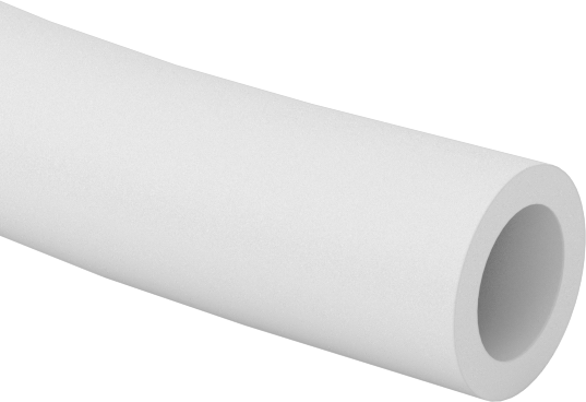 Statik Kontrol Sert Poliüretan Kauçuk Boru, Hava ve Su için, 1/4" ID, 3/8" OD, Opak Beyaz