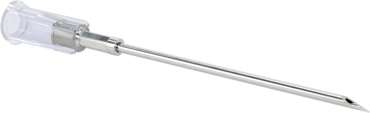Luer Lock Bağlantılı Steril Paslanmaz Çelik Şırınga İğnesi, 18 Gauge İğne 1-1/2" Uzunluk