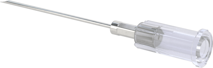 Luer Lock Bağlantılı Steril Paslanmaz Çelik Şırınga İğnesi, 22 Gauge İğne, 1" Uzunluk