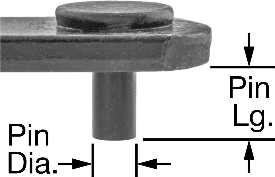 Yüzeydeki Delikler için Ayarlanabilir Pimli Anahtar, Sıkı Boşluklu, 3/4“ ila 3-5/8” Çap için
