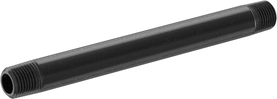 Yüksek Basınçlı Siyah Çinko Kaplamalı Pirinç Boru Bağlantı Elemanı, Nipple, Her İki Ucu Dişli, 1/8 Boru Boyutu, 4" Uzunluk