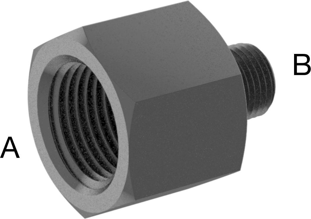 Yüksek Basınçlı Siyah Çinko Kaplamalı Pirinç Boru Bağlantı Elemanı, Redüksiyon Adaptörü, 3/8 NPT Dişi x 1/8 NPT Erkek