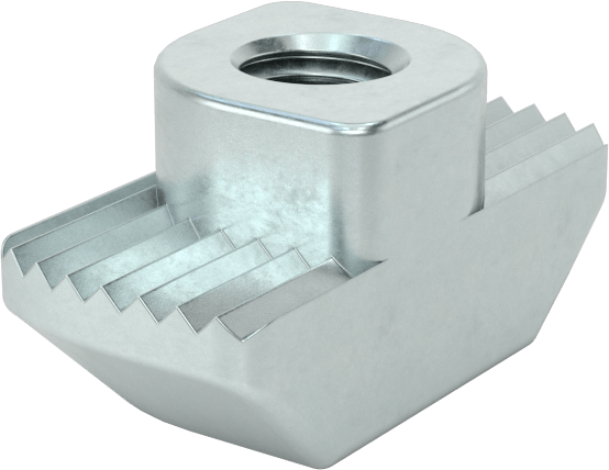 Static-Control T-Yivli Çerçeve Bağlantı Elemanları, 1,5" ve 40 mm Ray için Takmalı Çekiç Somunu, M4 Diş