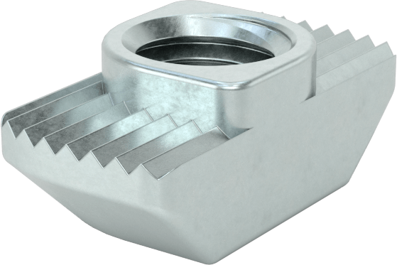 Static-Control T-Yivli Çerçeve Bağlantı Elemanları, 30 mm Yüksek Ray için Takmalı Çekiç Somunu, M6 Diş