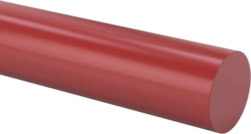 Aşınma-, Darbeye ve Kimyasallara Dayanıklı PTFE Çubuk, LR Sınıfı, 3/4 inç Çap, 1 fit Uzunluk