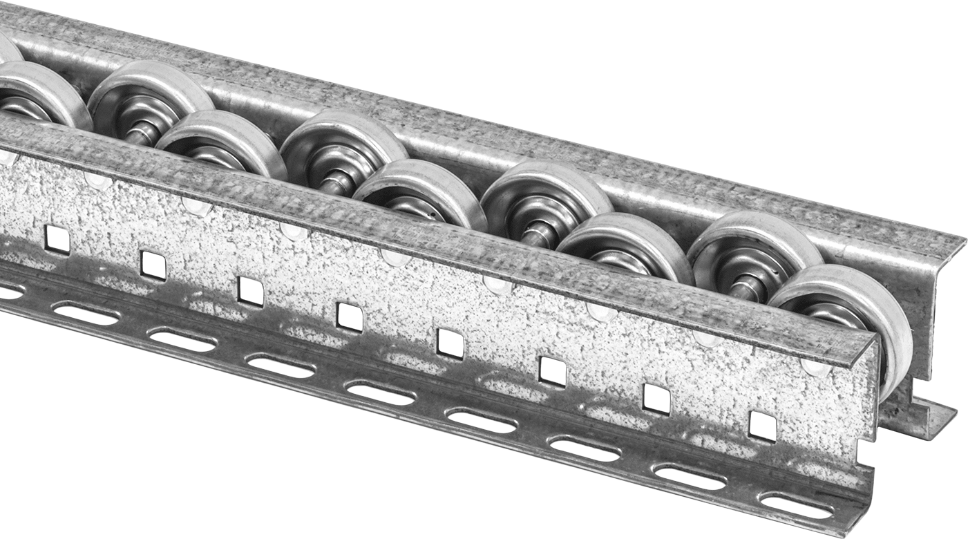 Akış Rayı, 1-15/16“ Çaplı Tekerlekler, 1-1/2” Aralıklı ve 3/8" Çıkıntılı, 5 Fit Uzunluk