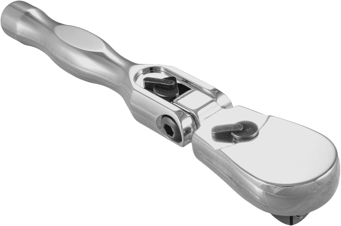Esnek Başlı Cırcır Anahtarı, 3/8" Kare Tahrik, 6-1/4" Toplam Uzunluk