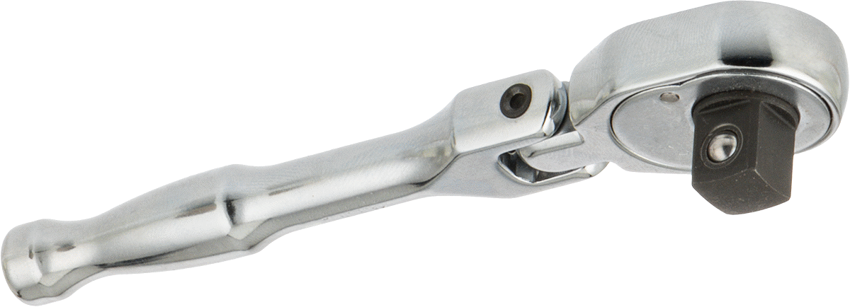 Esnek Başlı Cırcır Anahtarı, 3/8" Kare Tahrik, 4-3/4" Toplam Uzunluk