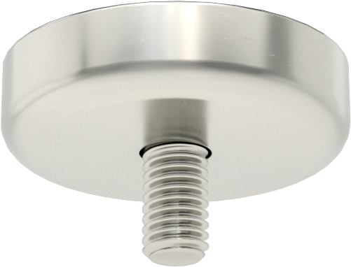 Kapalı Seramik Mıknatıs, Dişli Saplama, Nikel Kaplı Çelik Kasa, 8 mm Kalınlık, 32 mm OD