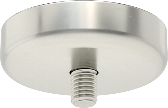 Kapalı Seramik Mıknatıs, Dişli Saplama, Nikel Kaplı Kutu, 13 mm Kalınlık, 50.8mm OD