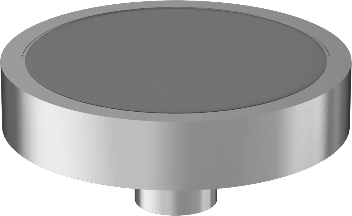 Kapalı Seramik Mıknatıs, Dişli Delikli, Çinko Kaplama Çelik Kasa, 10 mm Kalınlık, 50mm OD