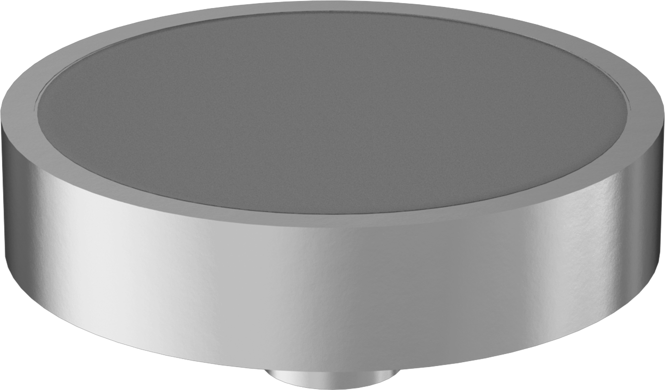 Kapalı Seramik Mıknatıs, Dişli Delikli, Çinko Kaplama Çelik Kasa, 22 mm Kalınlık, 100mm OD