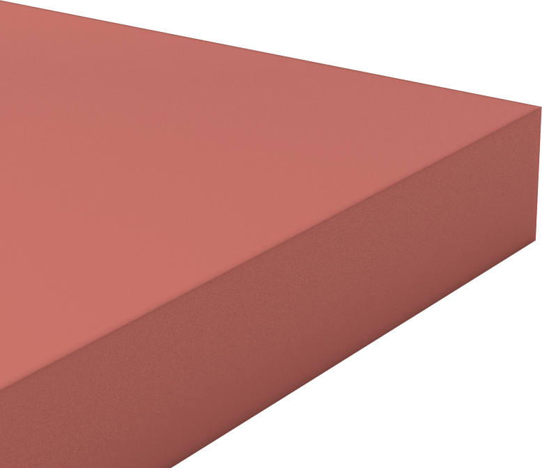 Aşınma-, Darbeye, ve Kimyasallara Dayanıklı PTFE Levha, 6" x 6" x 3/4", LR Sınıfı