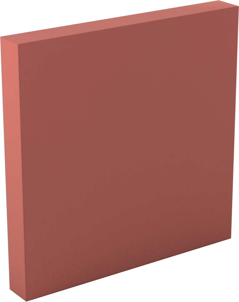 Aşınma-, Darbeye, ve Kimyasallara Dayanıklı PTFE Levha, 6" x 6" x 3/4", LR Sınıfı