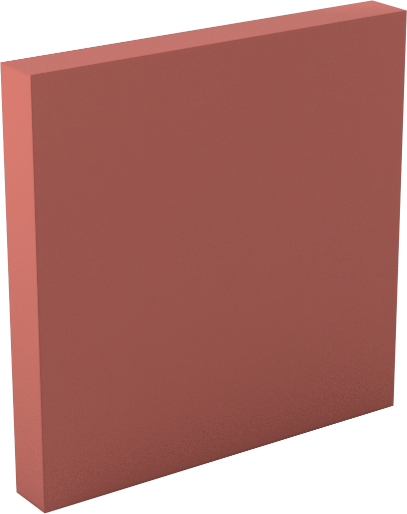 Aşınma-, Darbeye, ve Kimyasallara Dayanıklı PTFE Levha, 6" x 6" x 3/4", LR Sınıfı