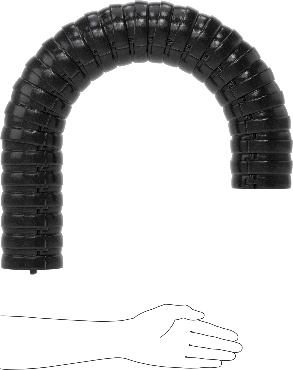 Her Yöne Açık Kablo ve Hortum Taşıyıcı, Çıtçıtlı Kapaklı Üç Kanallı, 4-1/4" OD, 3 Fit Uzunluk