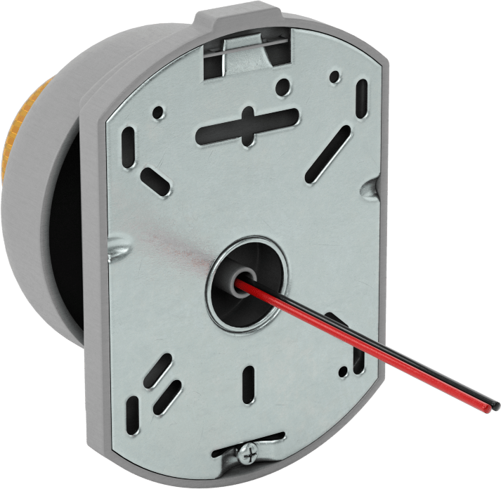 Zil Alarmlı Yanıp Sönen Işık, İç Mekan Kullanımı için, 120V AC, 4-1/4" Çap, Sarı Işık