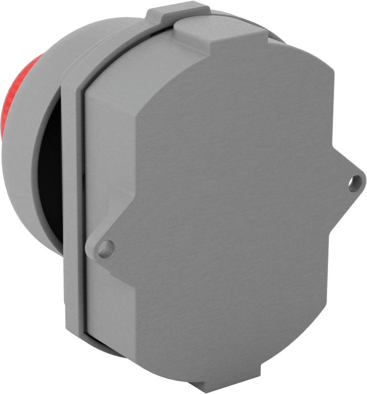 Zil Alarmlı Yanıp Sönen Işık, Dış Mekan Kullanımı için, 120V AC, 4-1/4" Çap, Kırmızı Işık