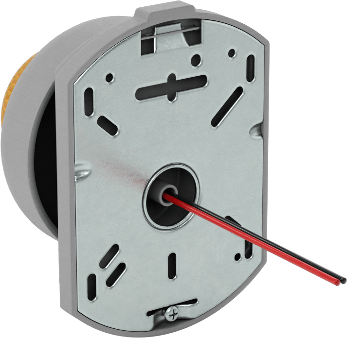 Zil Alarmlı Yanıp Sönen Işık, İç Mekan Kullanımı için, 24V AC, 4-1/4" Çap, Sarı Işık