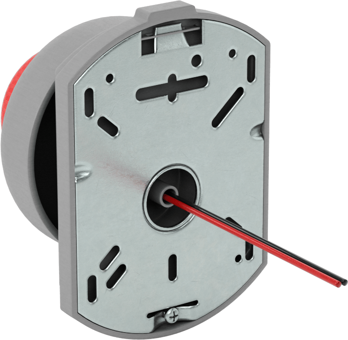 Zil Alarmlı Yanıp Sönen Işık, İç Mekan Kullanımı için, 24V AC, 4-1/4" Çap, Kırmızı Işık