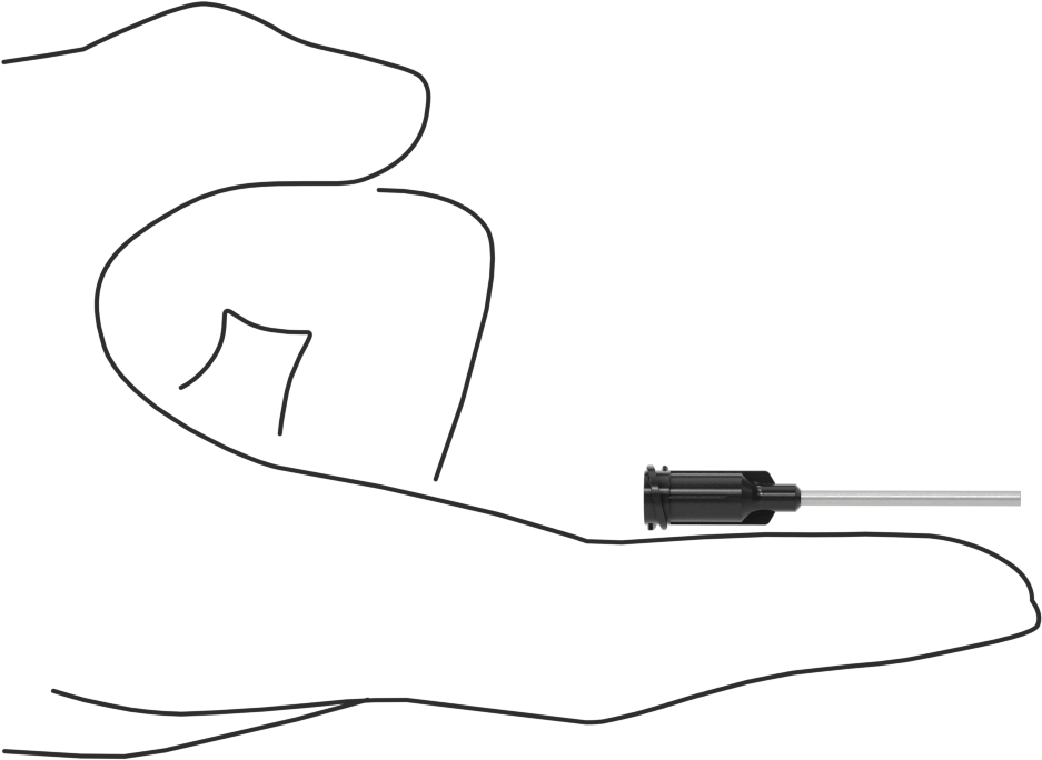 16 Gauge x 1 inç Uzunlukta, Luer Lock Bağlantılı Statik Kontrol Şırınga İğneleri