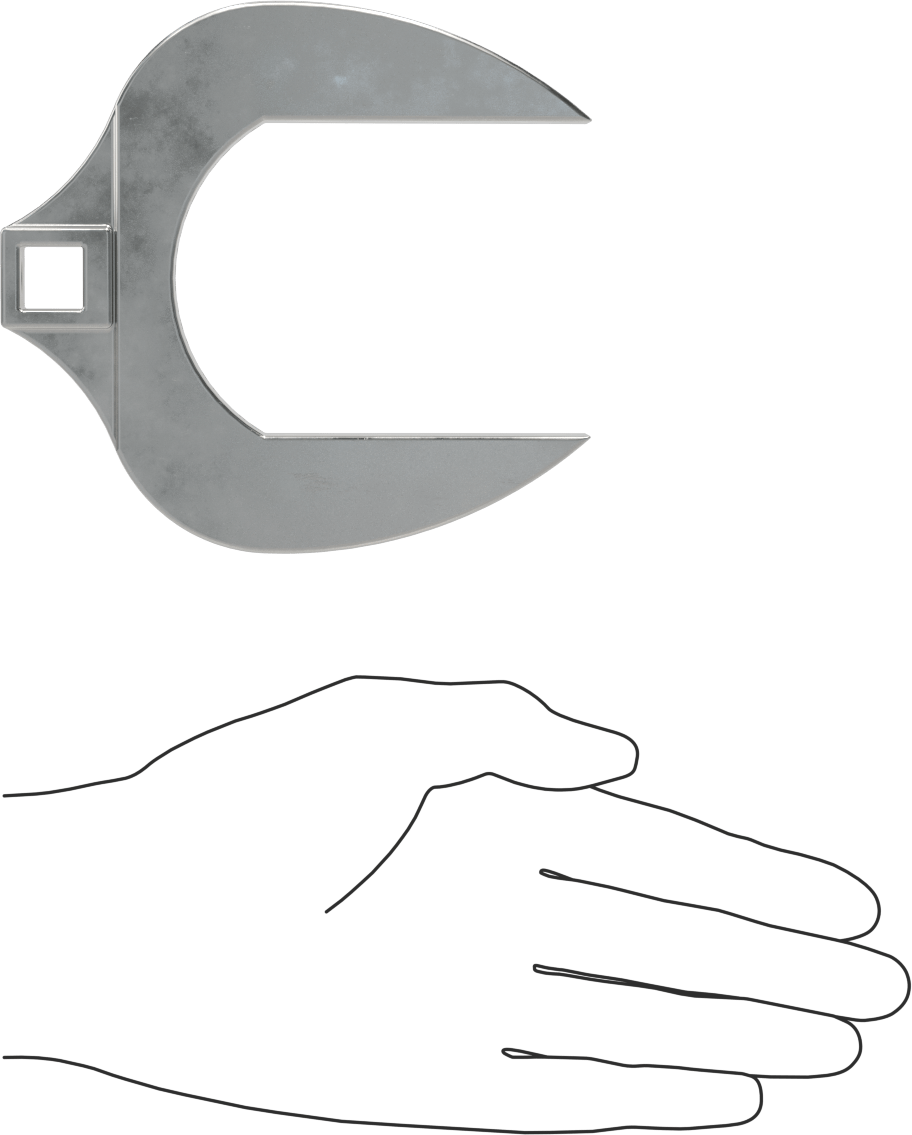 Anahtar Başlığı, 1/2" Kare Tahrik, 2-1/2" Boyut