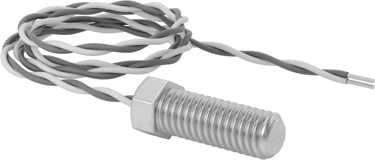 Yüzeyler için Dişli Termokupl Probu, Tip K, 3/8“-16 Dişli Boyut x 1” Uzunlukta Erkek Prob Bağlantısı
