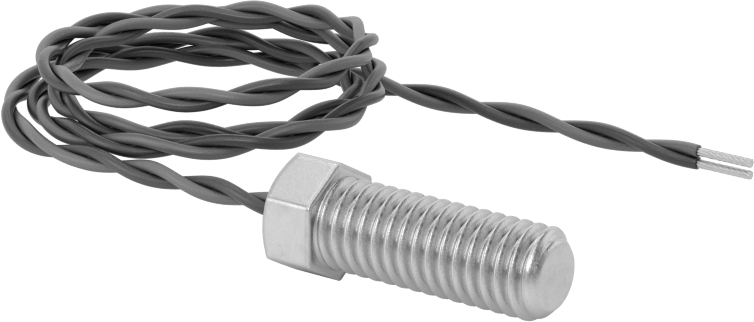 Yüzeyler için Dişli Termokupl Probu, Tip T, 3/8“-16 Dişli Boyut x 1” Uzunlukta Erkek Prob Bağlantısı