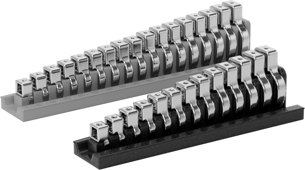 Wrench Head Set with Plastic Clip Rail