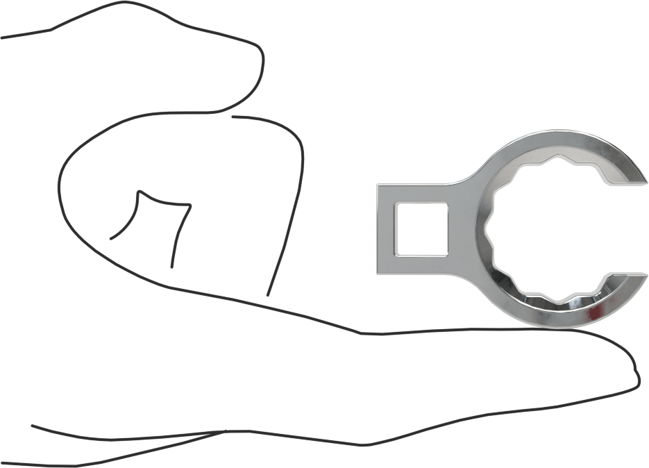 Secure-Grip Anahtar Başlığı, 3/8" Kare Tahrik, 15/16 inç Tahrik Boyutu, 12 Noktalı Açıklık