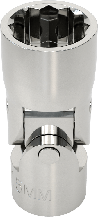12-Uçlu Esnek Lokma Anahtarı, 3/8" Tahrik, 15 mm Boyut