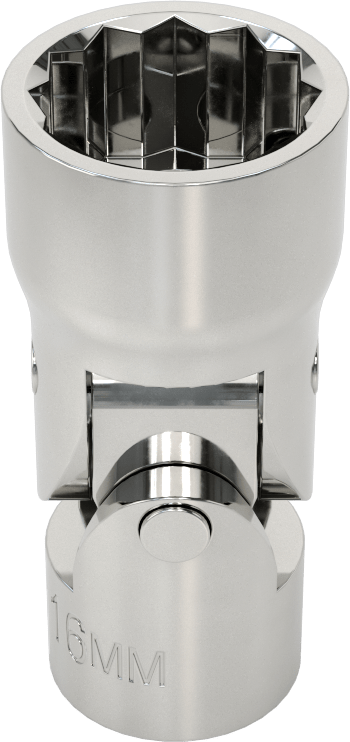 12-Uçlu Esnek Lokma Anahtarı, 3/8" Tahrik, 16 mm Boyut