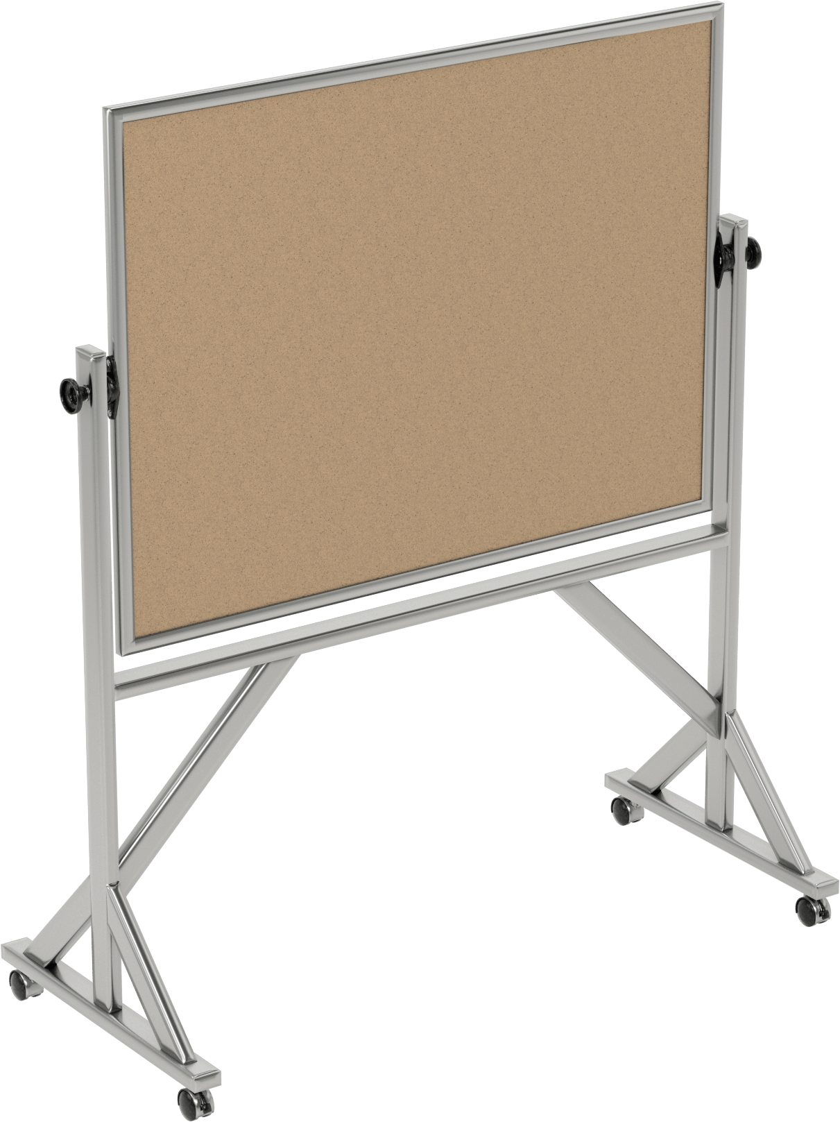 Mobil Beyaz Tahta/Duyuru Panosu, 48“ Genişlik x 36” Yükseklik, 64" Toplam Yükseklik