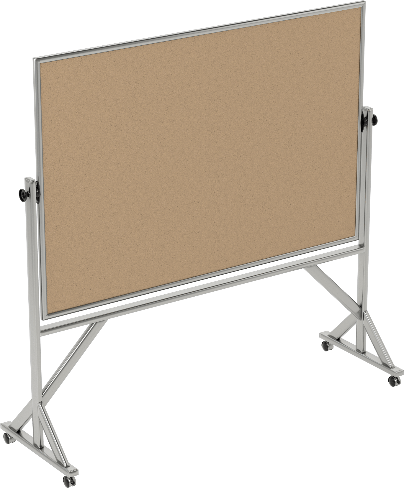 Mobil Beyaz Tahta/Duyuru Panosu, 72“ Genişlik x 48” Yükseklik, 76" Toplam Yükseklik