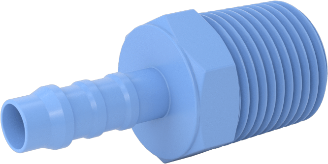 Gıda ve İçecek için Dikenli Hortum Bağlantı Parçaları, Redüksiyon Adaptörü, 1/4" Hortum İç Çapı x 3/8 NPT Erkek
