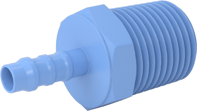 Gıda ve İçecek için Dikenli Hortum Bağlantı Parçaları, Redüksiyon Adaptörü, 1/4" Hortum İç Çapı x 1/2 NPT Erkek için