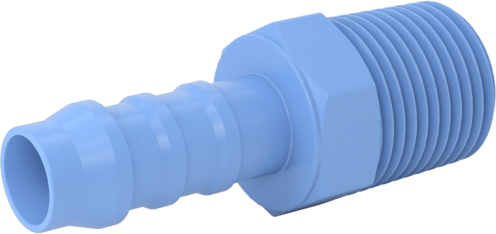 Gıda ve İçecek için Dikenli Hortum Bağlantı Parçaları, Düz Adaptör, 3/8" Hortum İç Çapı x 3/8 NPT Erkek için