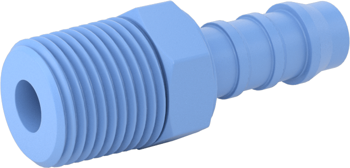 Gıda ve İçecek için Dikenli Hortum Bağlantı Parçaları, Düz Adaptör, 3/8" Hortum İç Çapı x 3/8 NPT Erkek için