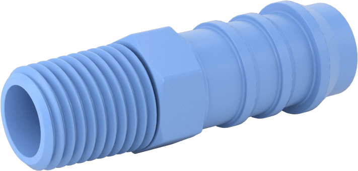Gıda ve İçecek için Dikenli Hortum Bağlantı Parçaları, Redüksiyon Adaptörü, 1/2" Hortum İç Çapı x 1/4 NPT Erkek için