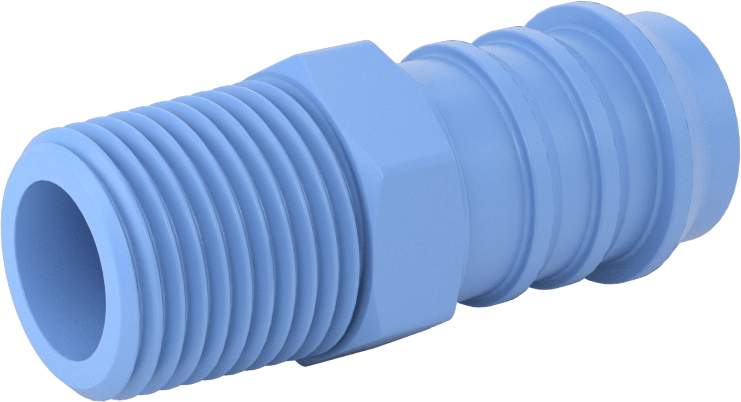 Gıda ve İçecek için Dikenli Hortum Bağlantı Parçaları, Redüksiyon Adaptörü, 3/4" Hortum İç Çapı x 1/2 NPT Erkek