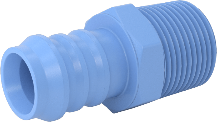 Gıda ve İçecek için Dikenli Hortum Bağlantı Parçaları, Düz Adaptör, 3/4" Hortum İç Çapı x 3/4 NPT Erkek için