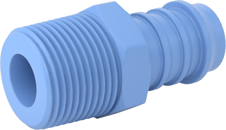 Gıda ve İçecek için Dikenli Hortum Bağlantı Parçaları, Düz Adaptör, 3/4" Hortum İç Çapı x 3/4 NPT Erkek için