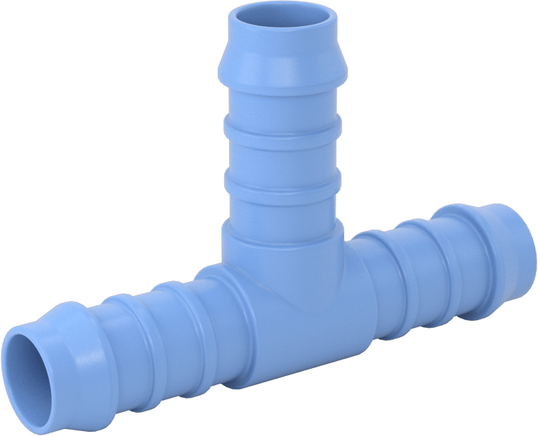 Gıda ve İçecek için Dikenli Hortum Bağlantı Parçaları, T Konektörü, 1/2" Hortum İç Çapı için